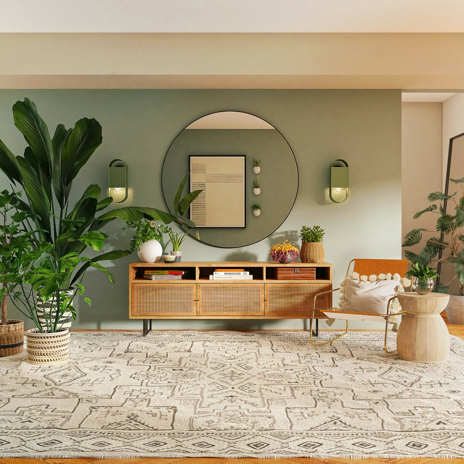 Atelier von LuxeeAura mit Moodboard, Stoffen und Arbeitstisch